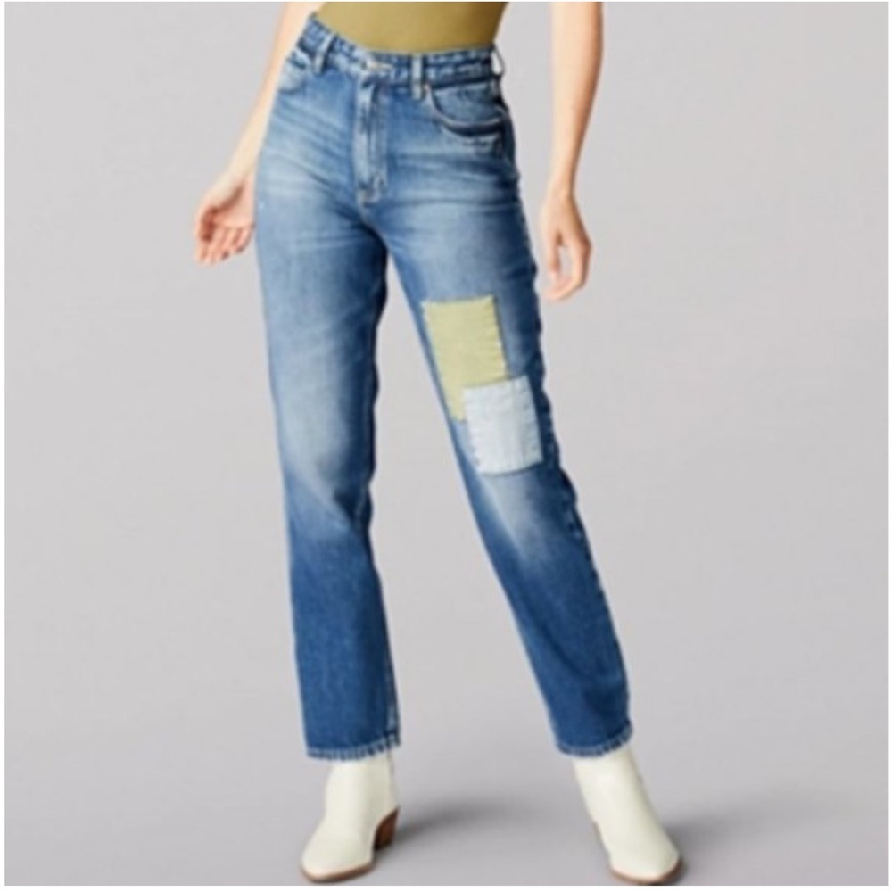 Lee Vintage Modern Women High Straight Ankle Jean patchwork details